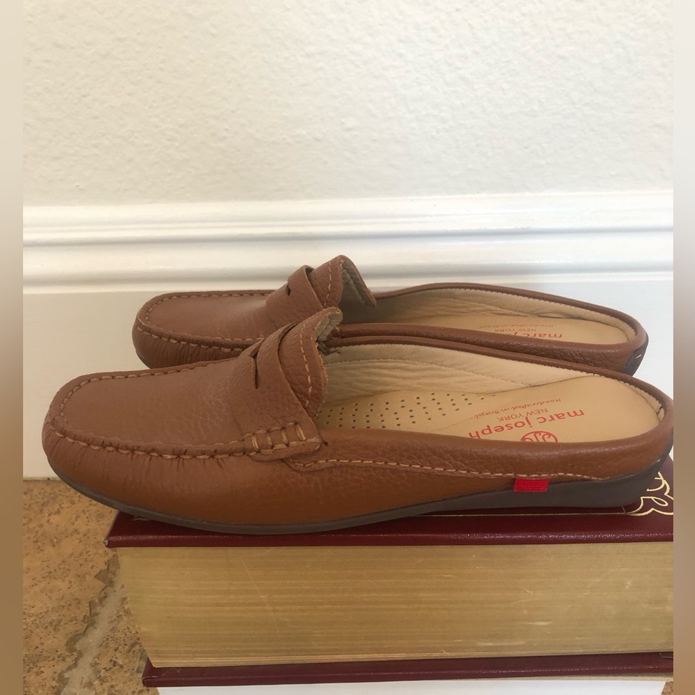 MARC JOSEPH - Union Penny Loafer Mule + Cognac Grainy + NWT - Picture 15 of 16